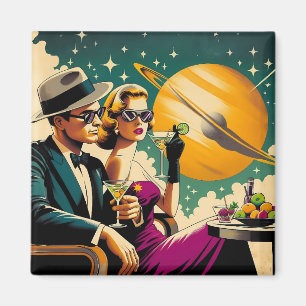 Space Age Las Vegas Martini Gangster Feest Magneet