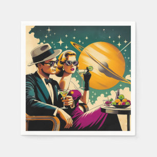 Space Age Las Vegas Martini Gangster Feest Servet