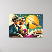 Space Age Las Vegas Martini Gangster Party Canvas Afdruk (Voorkant)
