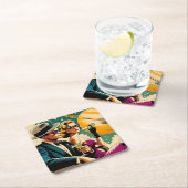 Space Age Las Vegas Martini Gangster Party Kartonnen Onderzetters (Insitu)