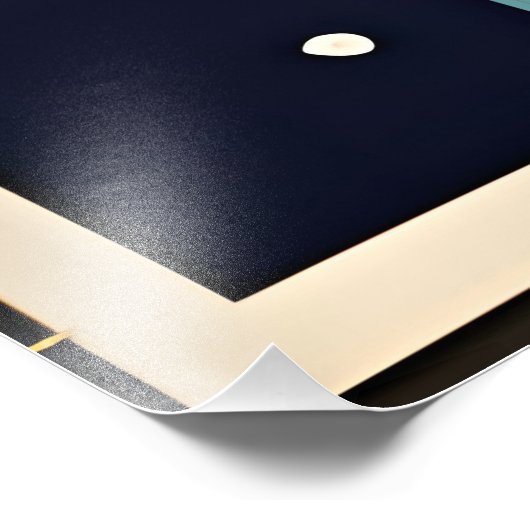 Space Age Retro 50s Rocket Ship Foto Afdruk (Hoek)