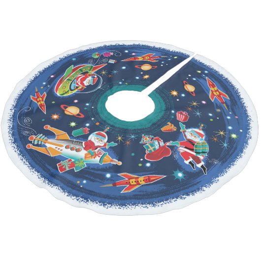 Space Age Santa Kerstboom Rok (Gekanteld)