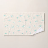 Space Age Turquoise Starburst Towel Set Bad Handdoek (Handdoek)