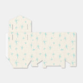 Space Age Turquoise Starbursts Favor Box Bedankdoosjes (Uitgevouwen)