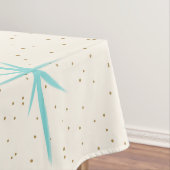 Space Age Turquoise Starbursts Tablecloth Tafelkleed (Voorbeeld)