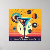 Space Age Welkom bij de Atomic Martini Club Canvas Afdruk (Voorkant)