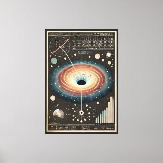 Space Age Wormhole Diagram Canvas Afdruk (Voorkant)