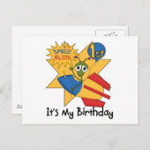 Space Alien 1e Verjaardag Tshirts en geschenken Briefkaart (Voorkant / Achterkant)