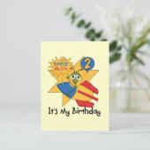 Space Alien 2e Verjaardag T-shirts en geschenken Briefkaart (Staand voorkant)