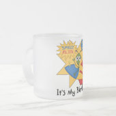 Space Alien 3e Verjaardag Tshirts en geschenken Matglas Koffiemok (Voorkant links)