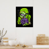 Space Alien Astronaut Abduction UFO-complot Poster (Keuken)