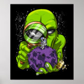 Space Alien Astronaut Abduction UFO-complot Poster (Voorkant)