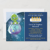Space Alien Baby shower Uitnodiging (Achterkant)