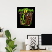 Space Alien Bigfoot Mystery Conspiracy Theory Poster (Thuiskantoor)