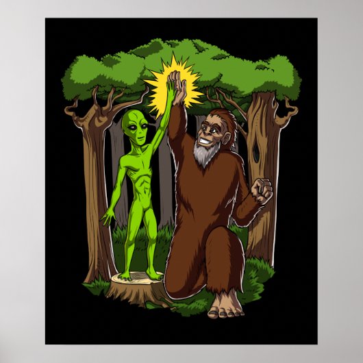 Space Alien Bigfoot Mystery Conspiracy Theory Poster (Voorkant)