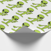 Space Alien Cadeaupapier (Hoek)