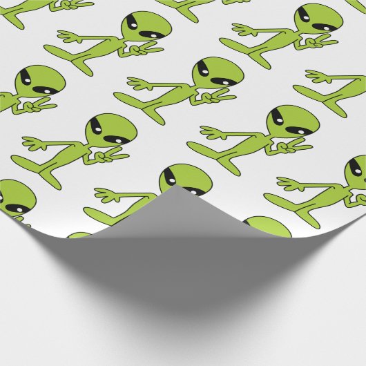 Space Alien Cadeaupapier (Hoek)