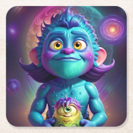 Space Alien & Friend  Kartonnen Onderzetters