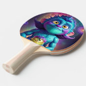Space Alien & Friend Tafeltennisbatje (Voorkant Gekanteld)