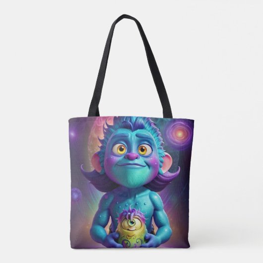 Space Alien & Friend Tote Bag (Achterkant)