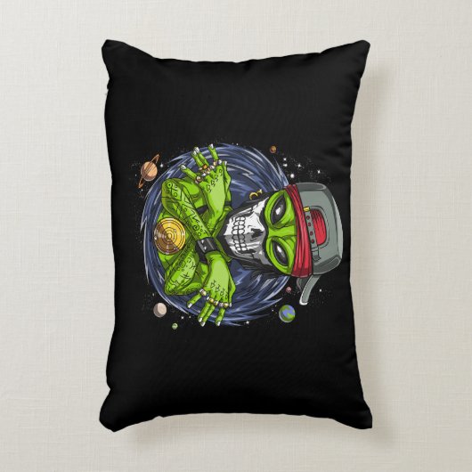 Space Alien Gangstа UFO-extraterrestrials Rapper Accent Kussen (Voorkant(Verticaal))