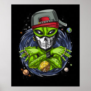 Space Alien Gangstа UFO-extraterrestrials Rapper Poster