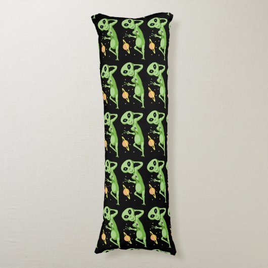 Space Alien geeft het Peace Sign Body Pillow Lichaamskussen (Voorkant Verticaal)