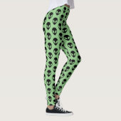 Space Alien Heads Ufologie Leggings (Rechts)