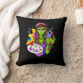 Space Alien Hippie Painting Artist Kussen (Deken)