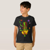 Space Alien Hippie Yoga Zen Meditatie Psychedelisc T-shirt (Voorkant volledig)
