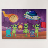 Space Alien Invasion Puzzle Legpuzzel (Horizontaal)