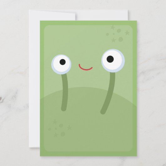 Space Alien Invitation for Birthday Party UFO Kaart (Achterkant)