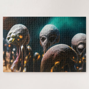 Space Alien Jigzaag Puzzle Legpuzzel