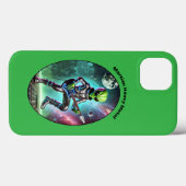 Space Alien Martian speelt gitaar URM Case-Mate iPhone Case (Achterkant (horizontaal))