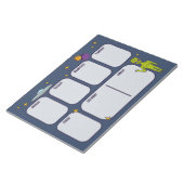 Space Alien met Flying Saucer Planner Pad Notitieblok (Schuin)