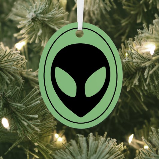 Space Alien Metalen Ornament (Insitu)