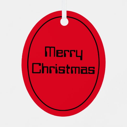 Space Alien Metalen Ornament (Achterkant)