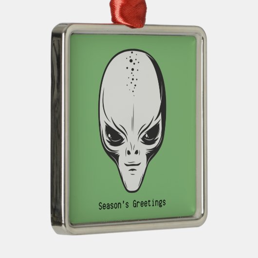 Space Alien Metalen Ornament (Rechts)