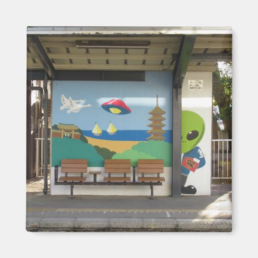 Space Alien of Hakui Station: Ishikawa, Japan Magneet (Voorkant)