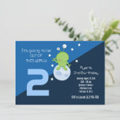 Space Alien Outerspace 5x7 uitnodiging op zaterdag (Staand voorkant)