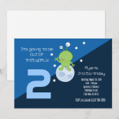 Space Alien Outerspace 5x7 uitnodiging op zaterdag (Voorkant / Achterkant)