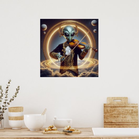 Space Alien Poster (Keuken)