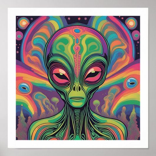 Space Alien Poster (Voorkant)