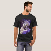 Space Alien Riding Dragon T-shirt (Voorkant volledig)
