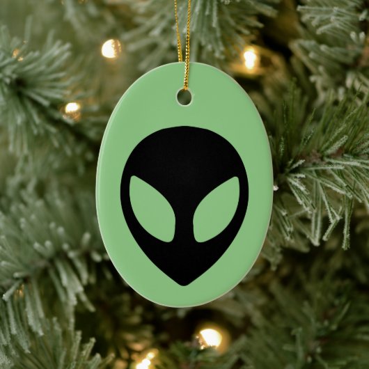 Space Alien Sci Fi Buitenaardse UFO Keramisch Ornament (Boom)