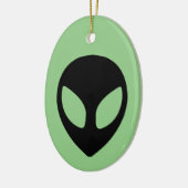Space Alien Sci Fi Buitenaardse UFO Keramisch Ornament (Links)