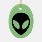 Space Alien Sci Fi Buitenaardse UFO Keramisch Ornament (Voorkant)