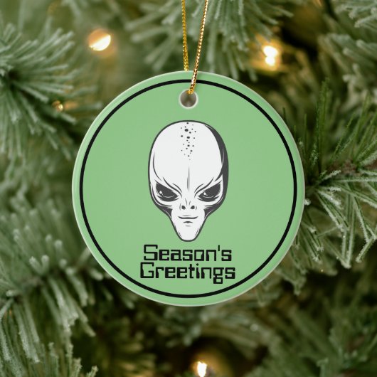 Space Alien Sci Fi Extraterrestrial UFO Ornament (Boom)