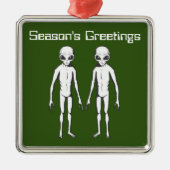 Space Alien Sci Fi Metalen Ornament (Voorkant)