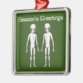 Space Alien Sci Fi Metalen Ornament (Links)